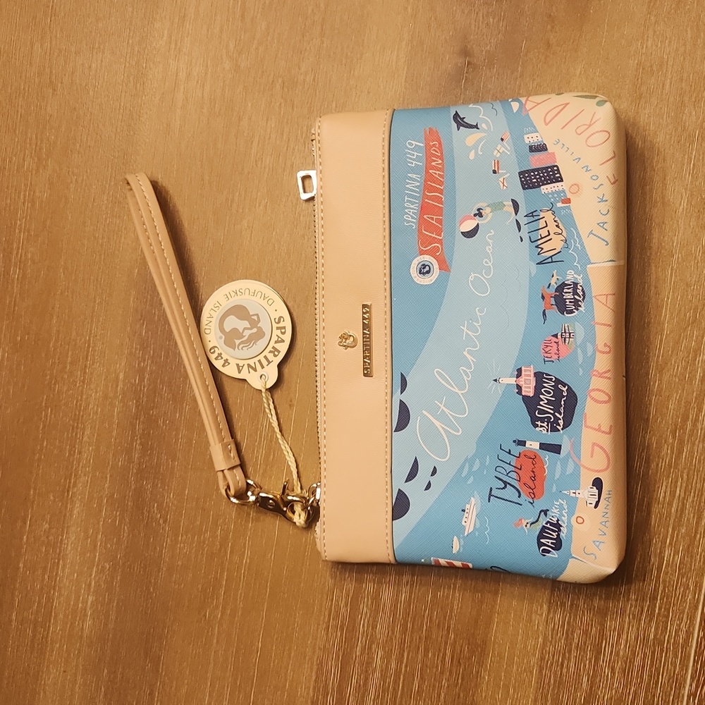 Spartina 449 Sea Islands Maps Collection Wristlet
